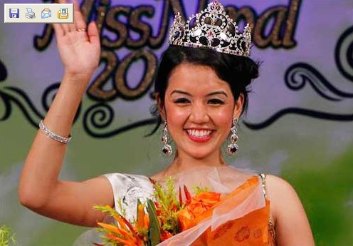 Sadichha Shrestha after winning Miss Nepal 2010